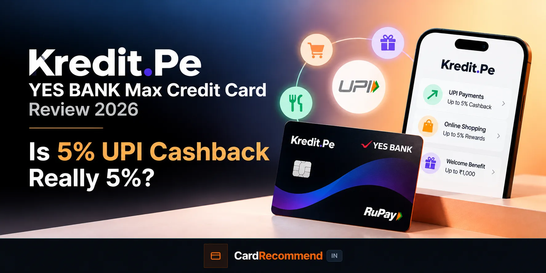 Kredit.Pe YES BANK Max Credit Card Review 2026: Is 5% UPI Cashback Really 5%?